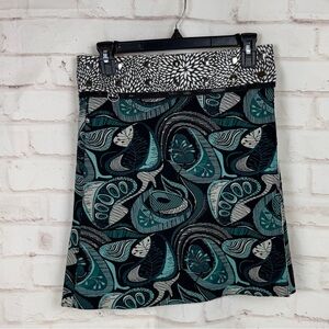 Zand Amsterdam Anna Rayon Skirt Mixed Print Adjustable Snap Wrap Skirt One Size